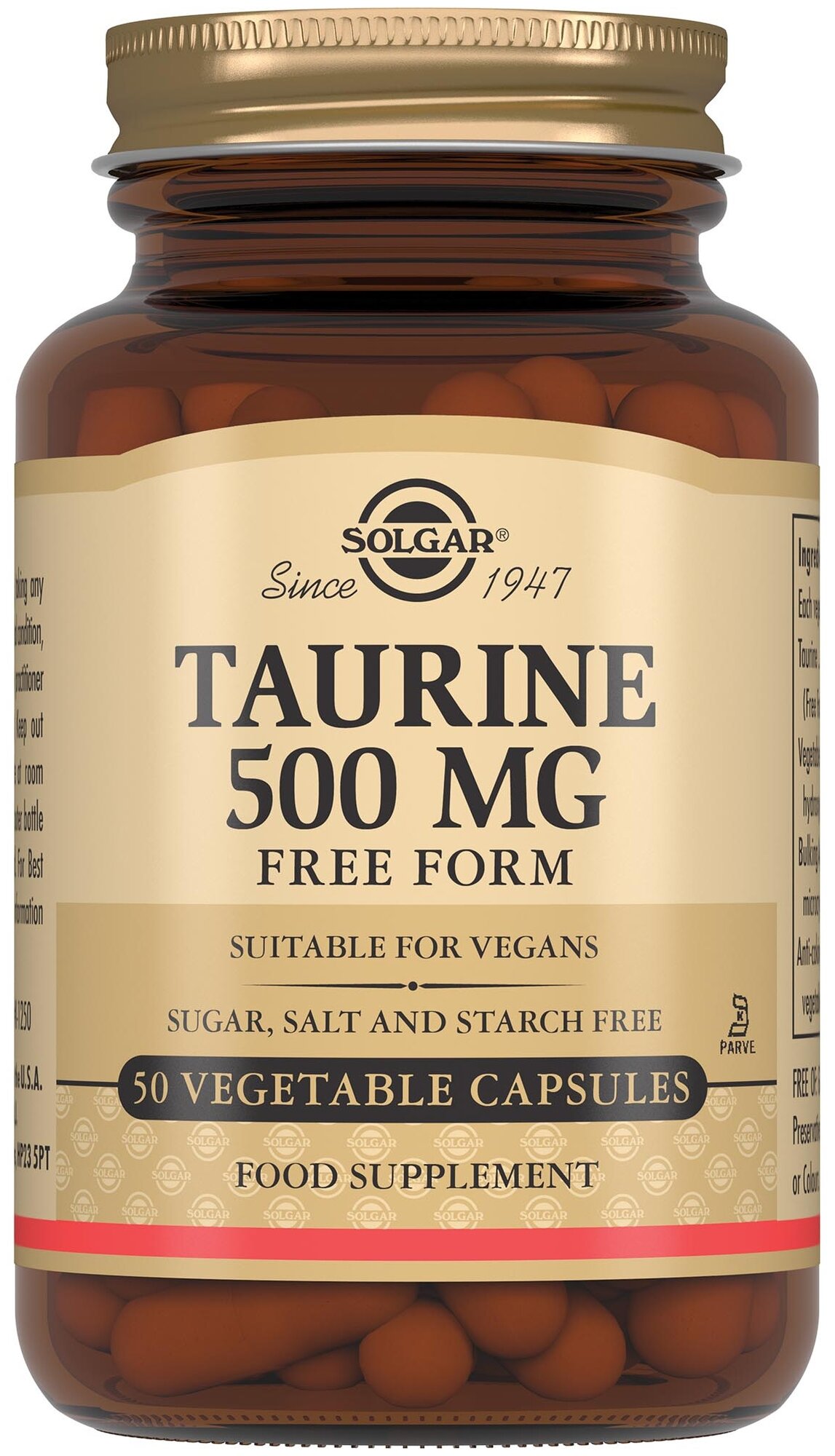 Taurine капс., 500 мг, 34 г, 50 шт.