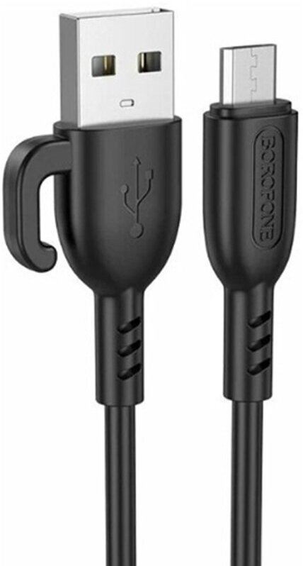 Кабель USB - микро USB Borofone BX91, 1.0м, 2.4A, цвет: чёрный