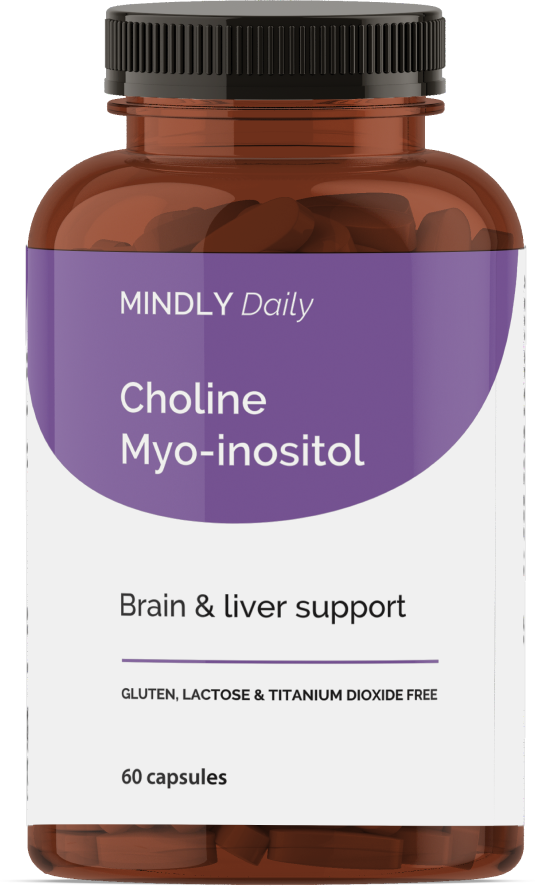 MINDLY Daily Холин+Мио-инозитол 250мг+250мг/Choline Myo-inositol капсулы массой 838 мг 60 шт