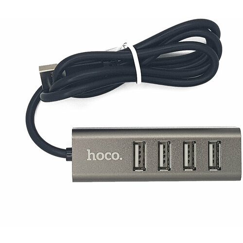 USB HUB Разветвитель для компьютеров на 4 порта HOCO HB1 ЮСБ Хаб концентратор USB 2.0