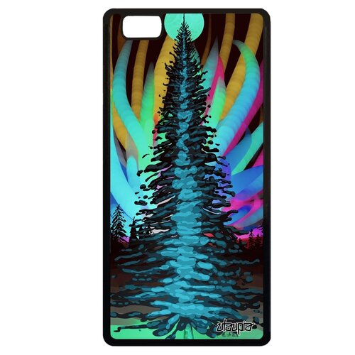 фото Чехол на huawei p8 lite 2015, "зимняя ель" ночь луна utaupia