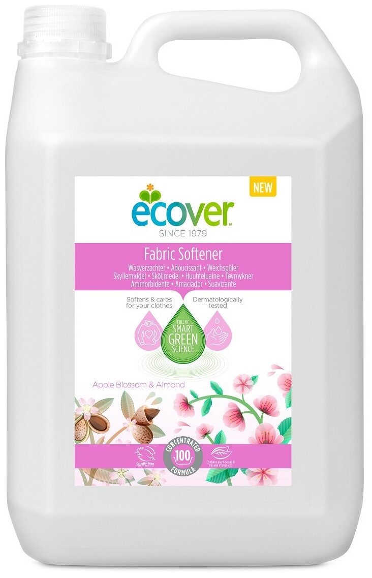 Ecover Смягчитель для стирки Apple Blossom & Almond, 5 л