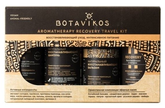 Набор косметики Botavikos Recovery Travel Kit, 4 средства