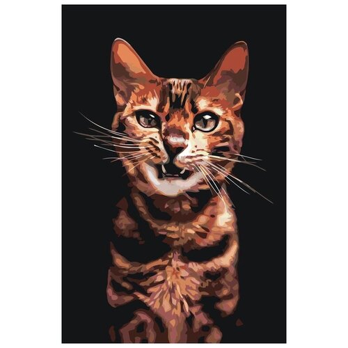 картина по номерам граф кот 40x60 см живопись по номерам Картина по номерам «Кот», 40x60 см, Живопись по Номерам