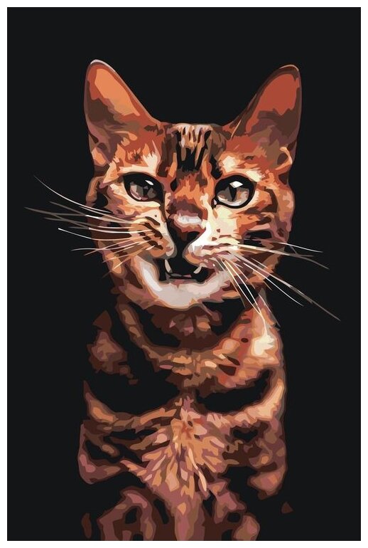 Картина по номерам «Кот», 40x60 см, Живопись по Номерам