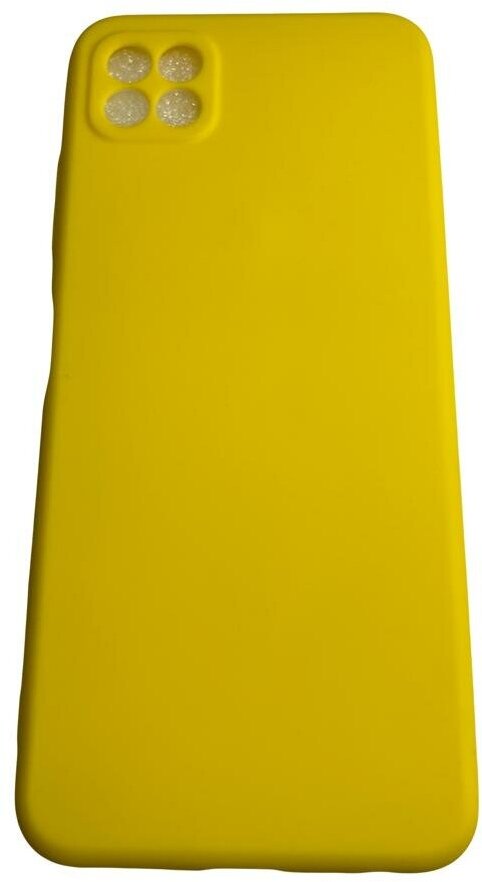 Чехол для Samsung Galaxy A22s 5G / Самсунг Галакси A22s 5G, с покрытием софт тач, силиконовая накладка желтый