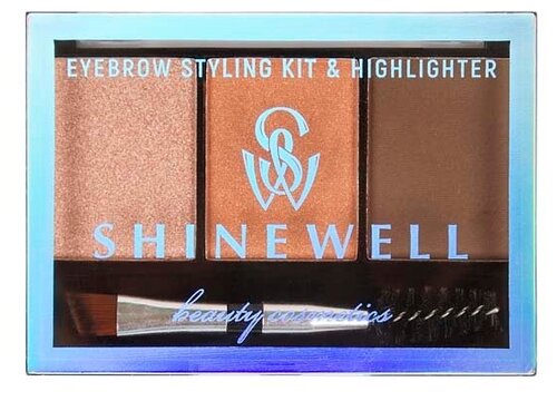 Набор для бровей Shinewell Eyebrow Styling Kit & Highlighter т. 03 6,23 г