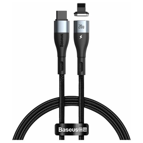 Кабель Baseus Zinc Magnetic Cable USB Type-C - Lightning (CATLXC), 1 шт., черный , 1 м