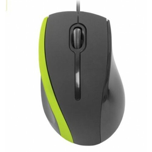 Мышь проводная Defender MM-340 StreetArt оптическая цвет чёрный зелёная вставка 43900₽