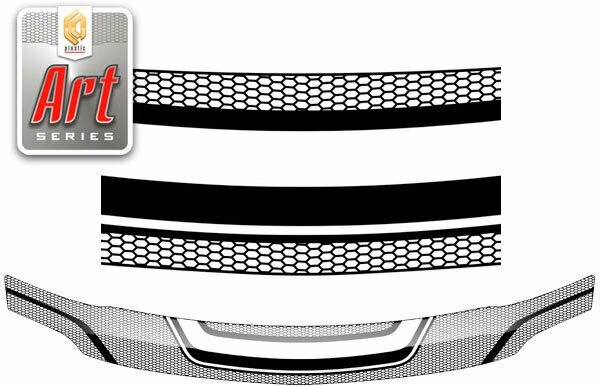 Дефлектор капота для Renault Logan 2006-2009 Серия Art серебро