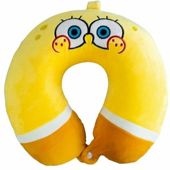 фото Мягкая игрушка, подушка для путешествия, Спанч Боб, желтый 40 см