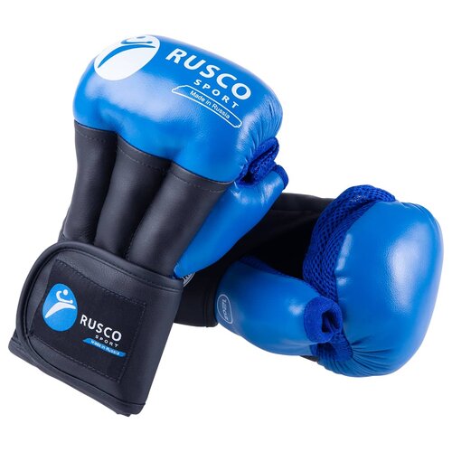 фото Профессиональные перчатки rusco sport pro для рукопашного боя синий 4 oz