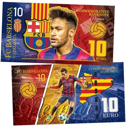 10 EURO Katalonia — Neymar. Legends of FC Barselona. (Неймар)​. UNC