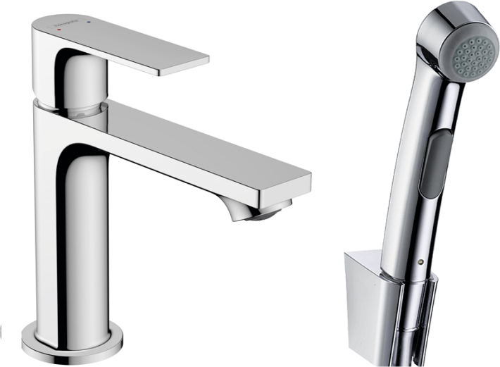 Смеситель для раковины Hansgrohe Rebris E с гигиеническим душем 72216000