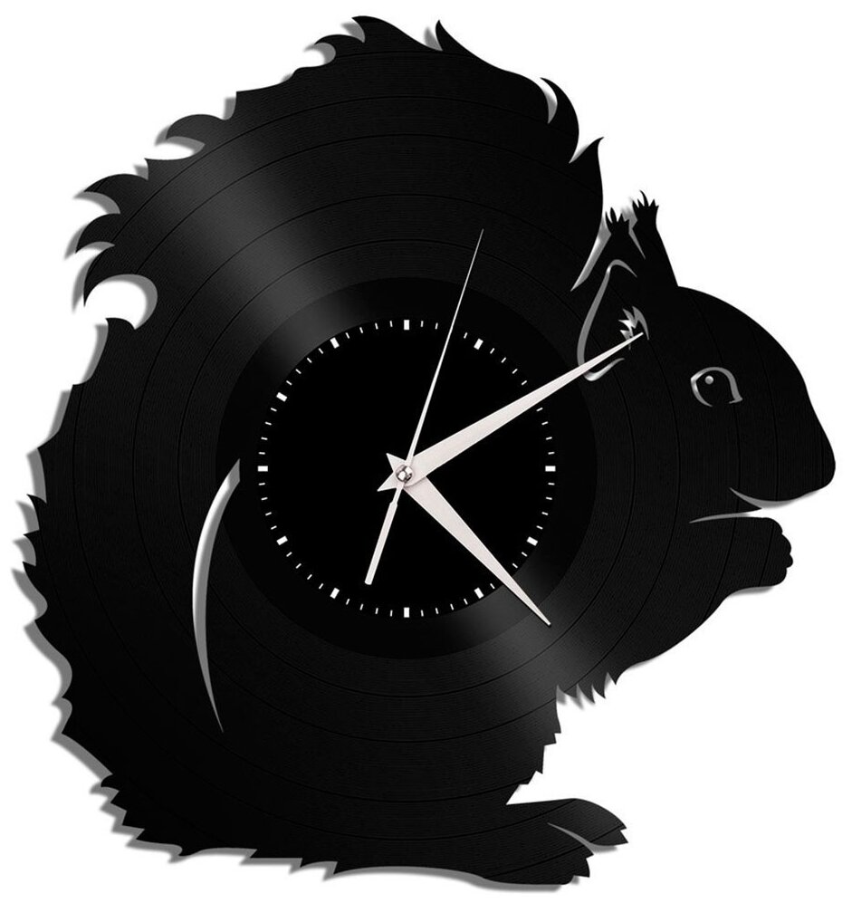 Часы из виниловой пластинки (c) VinylLab Белочка