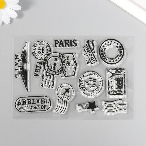 Штамп для творчества силикон Почтовые печати Парижа 16х11 см тайны парижа альбом для творчества
