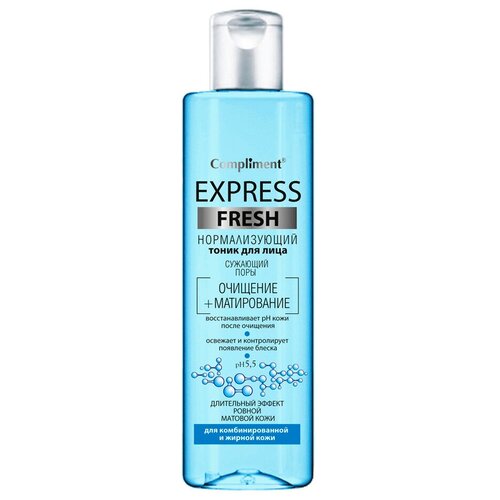 Compliment Тоник нормализующий сужающий поры Express Fresh, 250 мл