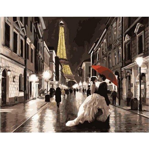 Картина по номерам Свадьба в Париже 40х50 см Hobby Home картина по номерам 000 hobby home в париже 40х50