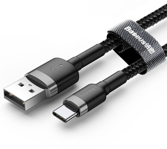 Baseus cafule Cable USB For Type-C 3A 1M Gray+Black