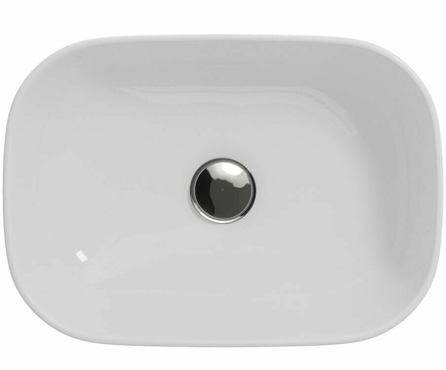 Раковина для ванной Cuatro 49*39 (прямоуг.,закругл.), с выпуском - фотография № 2