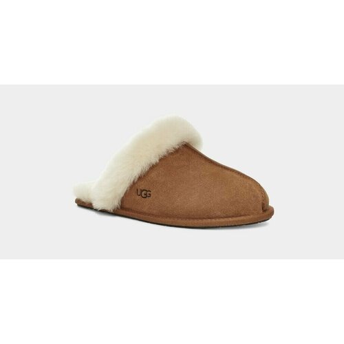 фото Тапочки ugg, натуральная замша, размер us - 9, eu - 40, ru - 39, 26 см, бежевый, коричневый