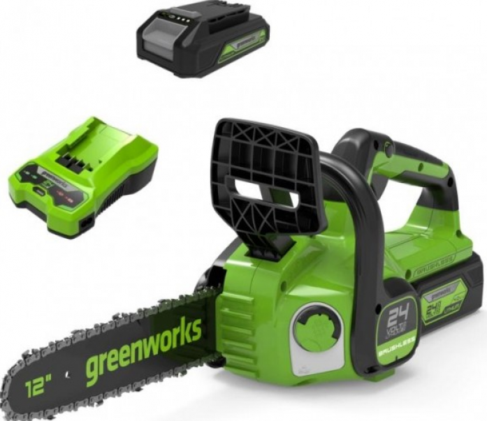 Пила цепная аккумуляторная GreenWorks GD24CS30K2 2007007UA