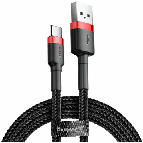 Кабель Baseus Cafule Cable USB For Type-C 3A 1M CATKLF-B91 (BlackRed) кабель baseus cafule cable usb type c 3a 1м catklf b91 gray