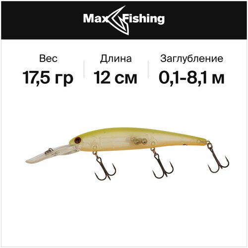 фото Воблер для троллинга bandit walleye deep #04 chart orange belly