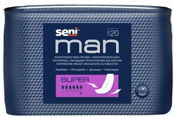 Прокладки урологические Seni (Сени) Man Super 800 мл 20шт