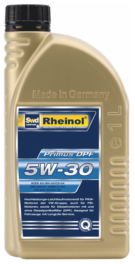Синтетическое моторное масло SWDRheinol Primus DPF 5W-30, 1 л 30180,180