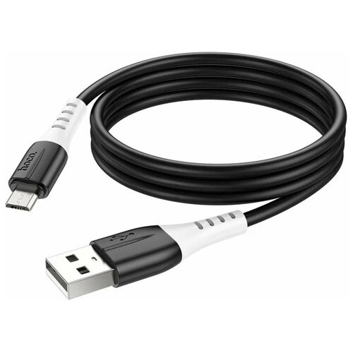 Кабель HOCO X82 Micro USB silicone charging data cable 1M, 2.4А, black кабель hoco x82 micro usb silicone charging data cable 1m 2 4а white