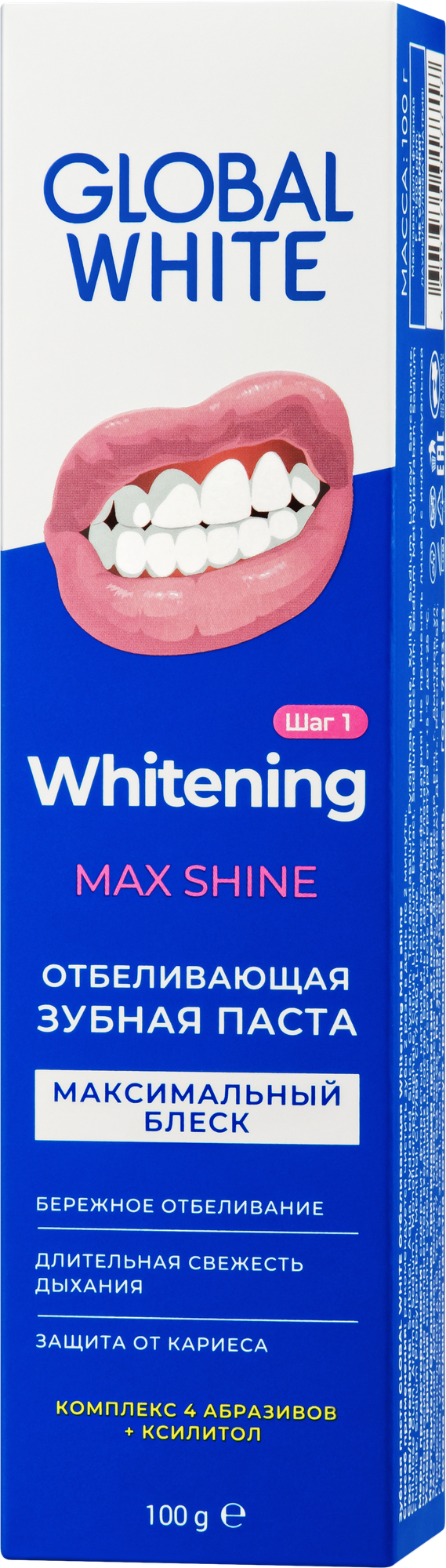 Global white Зубная паста отбеливающая 100 мл (Global white, ) - фото №2