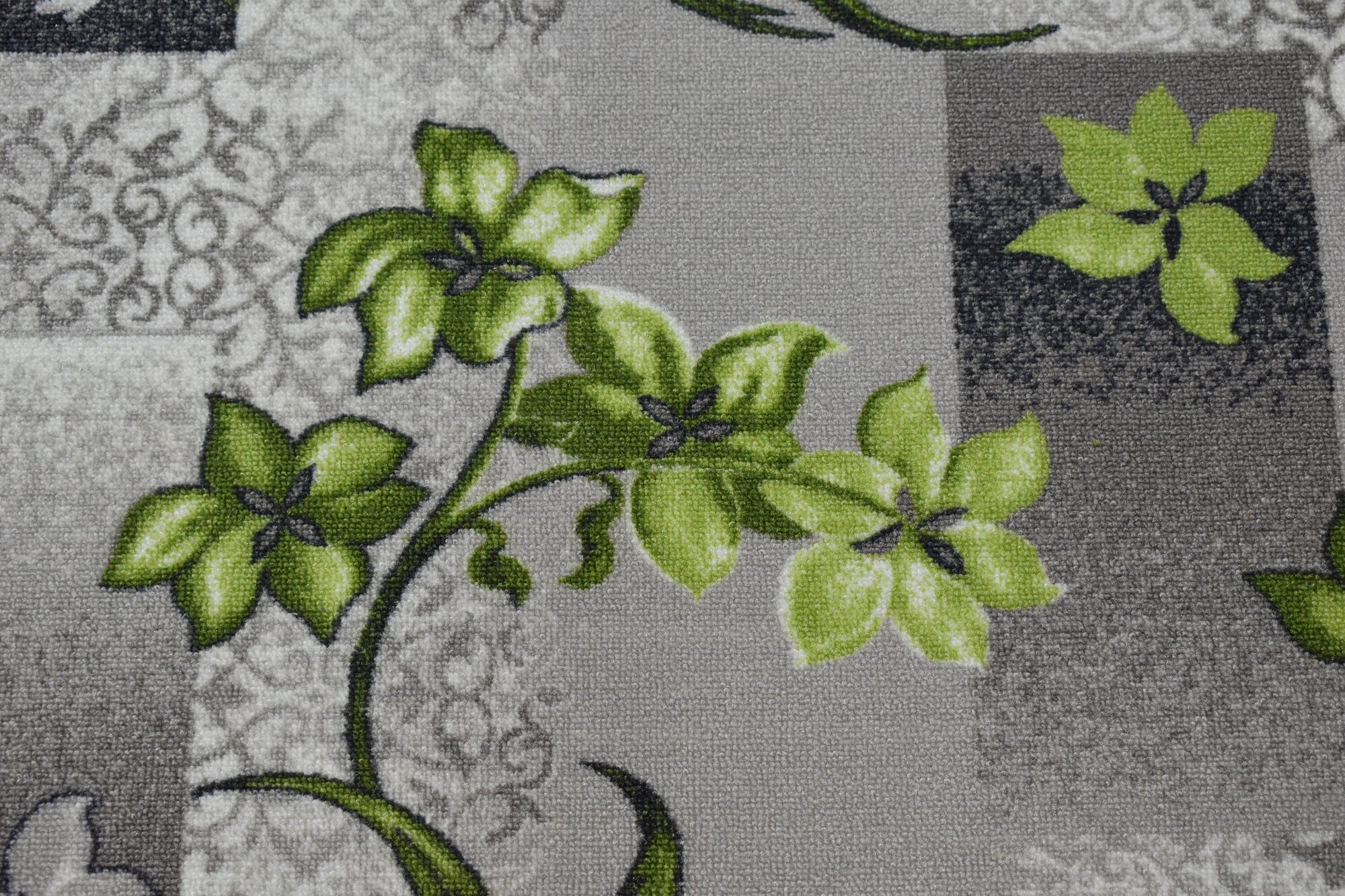 Ковровая дорожка на войлоке, Витебские ковры, с печатным рисунком, 1236_46, серая, 0.7*2 м - фотография № 5