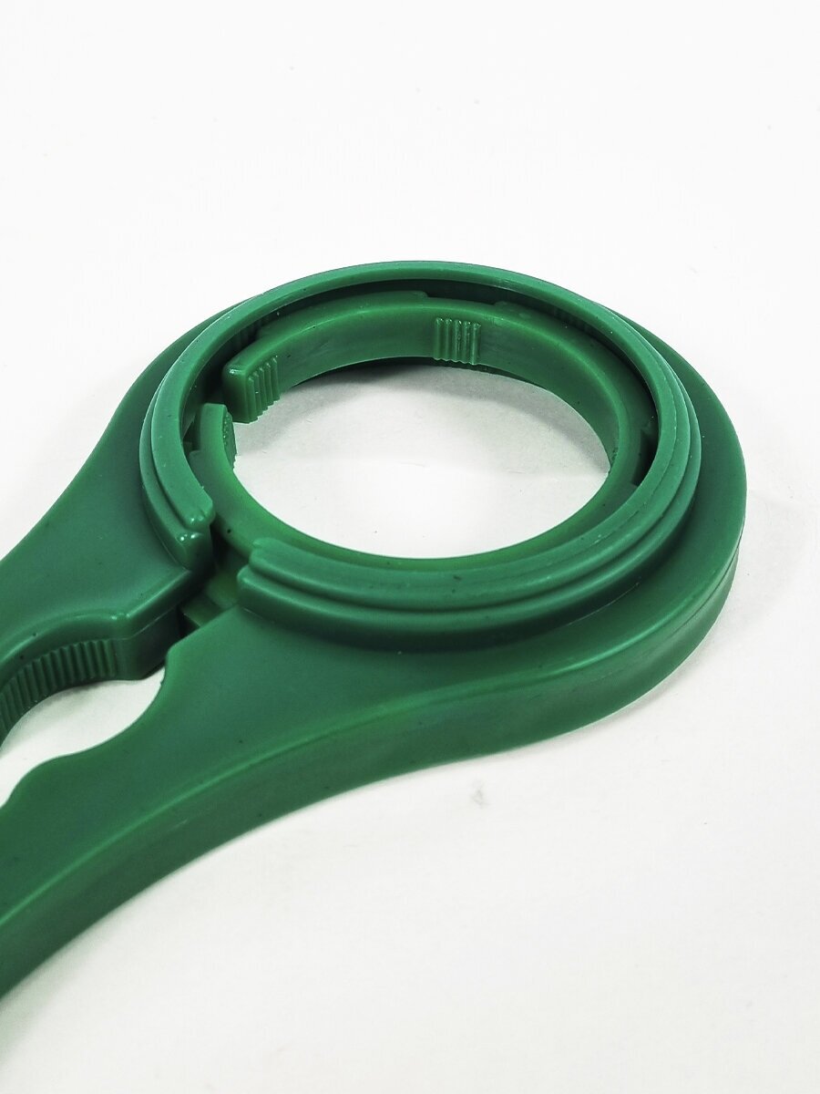 Ключ-открывашка из пластика, для банок с винтовой крышкой, D 65 - 112 мм, зеленая - фотография № 5