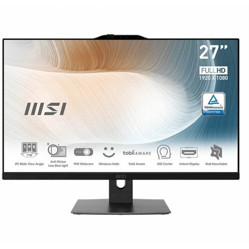 Моноблок MSI Modern AM272P 12M-236RU 27 FullHD Core i5 1240P8Gb512Gb SSDKbmWin11Pro Black 12287100₽