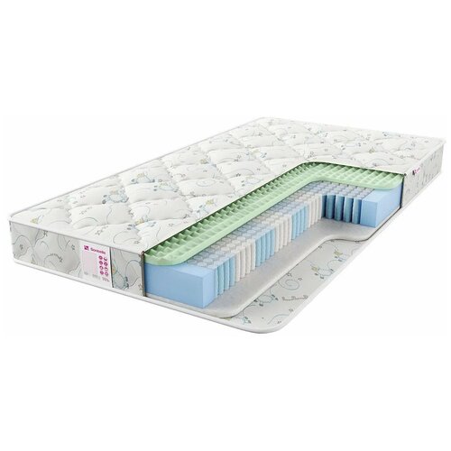 фото Матрас детский sontelle teeny emily, пружинный, белый/бежевый
