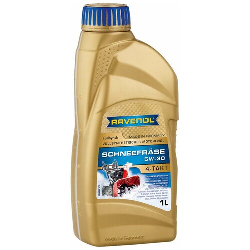 Масло для садовой техники RAVENOL Schneefräse 4-Takt 5W-30, 1 л моторное масло mobil 1 esp formula 5w 30 канистра 4 л