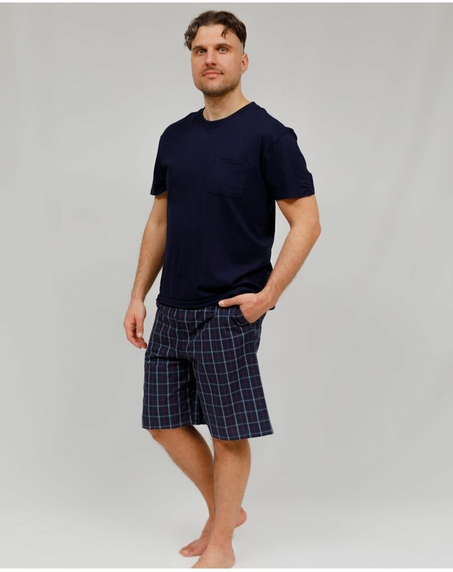 Пижама с шортами и футболкой костюм домашний хлопок_размер52;54 - фотография № 2