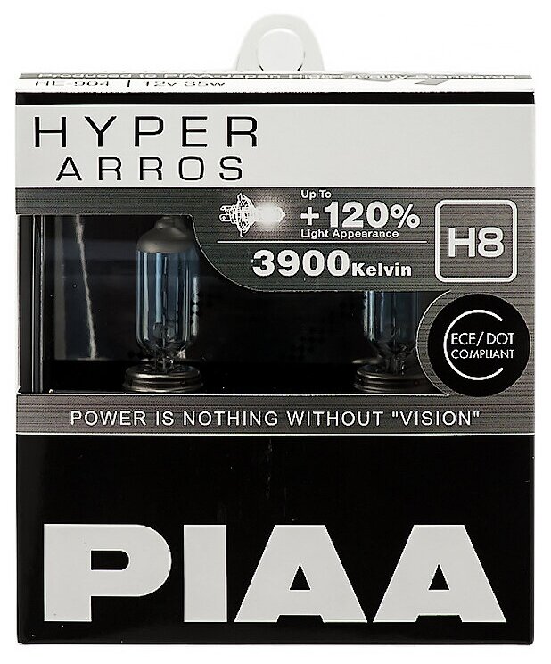 Лампа автомобильная галогенная PIAA Hyper Arros (HE-904-H8) H8 12V 35W PGJ19-1