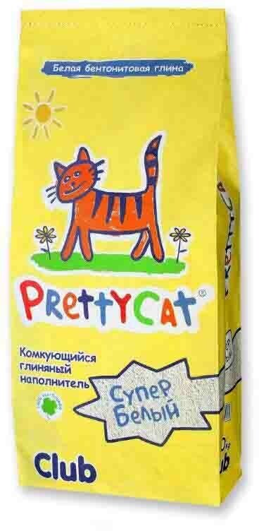 PrettyCat наполнитель комкующийся для кошачьих туалетов "Супер белый", 10 кг