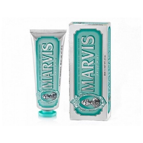 Зубная паста MARVIS Мята и Анис 25 мл marvis набор marvis 6 flavours pack классическая насыщенная мята лакрица амарелли мята и имбирь мята и корица cвежая мята мята и анис 25мл