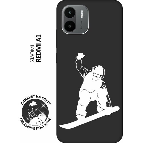 Матовый чехол Snowboarding W для Xiaomi Redmi A1 / Сяоми Редми А1 с 3D эффектом черный матовый чехол snowboarding w для xiaomi redmi a1 сяоми редми а1 с 3d эффектом черный