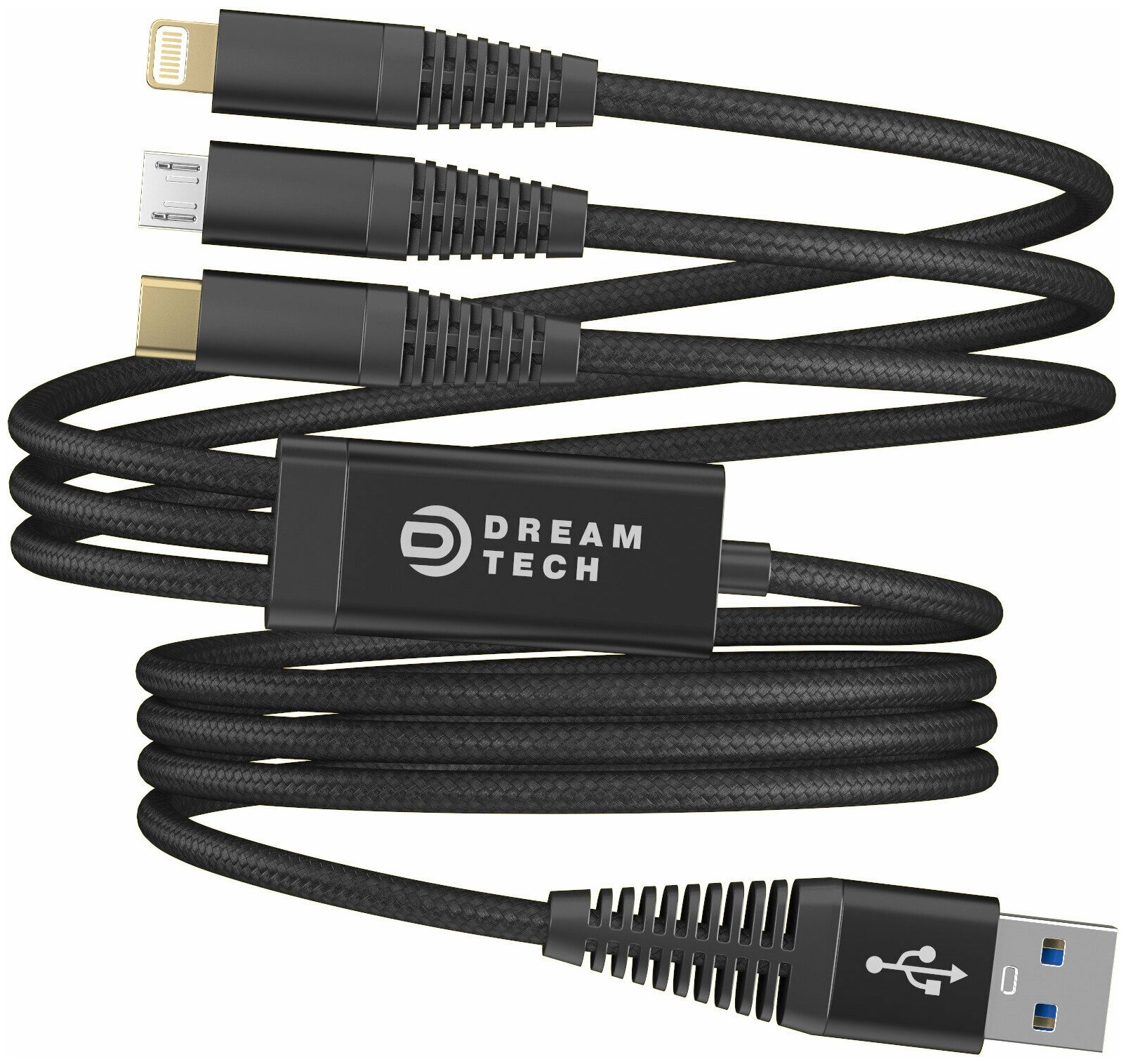 Кабель 3-IN-1 DX01 (MicroUSB LIGHTNING TYPE-C)