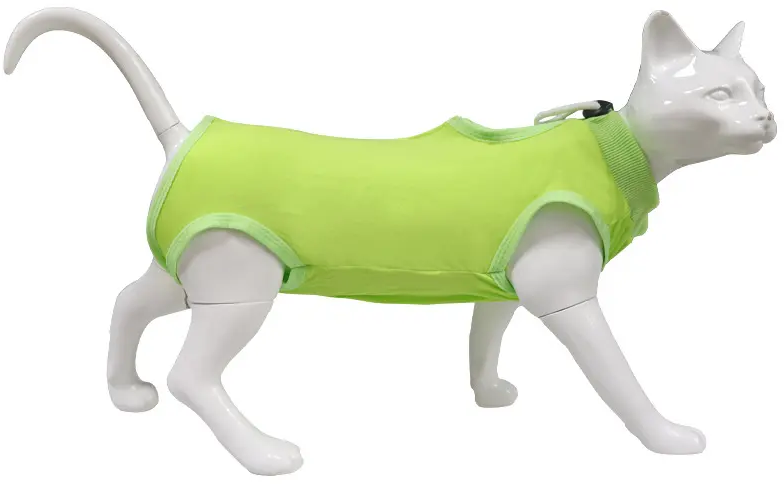 Попона для кошек послеоперационная FIXAR р-р L (от 4 до 7 кг) цвет салатовый