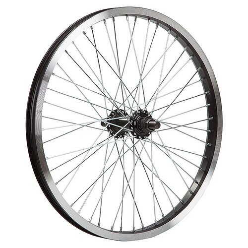 фото Колесо 20" переднее для bmx 48 спиц (колесо 20" переднее для bmx, двойной алюм.обод 36 отв, втулка gl-b29f аллюм., гайка 14мм ось, пром п) felgebieter