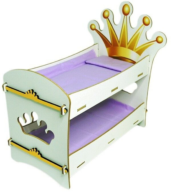 Кроватка для куклы Короны.2 яруса+постельное белье 21НМ20 распродажа