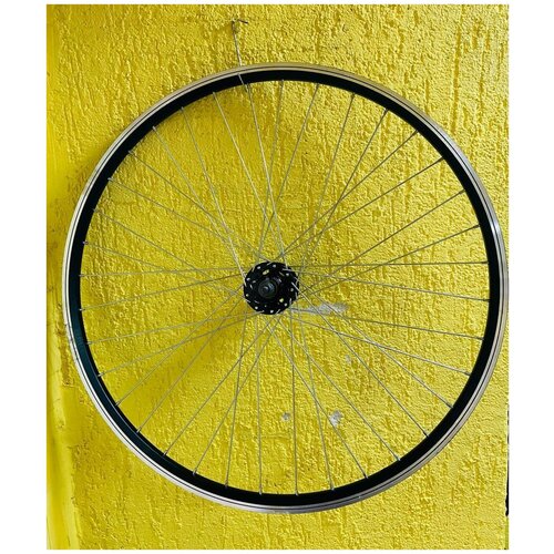 фото Колесо 27,5" переднее алюм. двойн. обод, спортивная втулка, диск 6 отв., цвет черный арбат-сервис