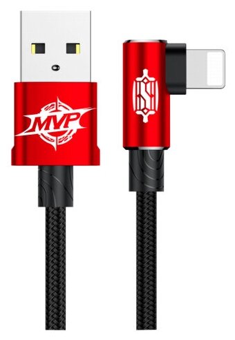 Кабель Baseus MVP Elbow Type Cable USB - Lightning 1.5A 2m Red (CALMVP-A09)