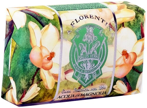 La Florentina Мыло кусковое Fresh Magnolia парфюм, 200 мл, 200 г