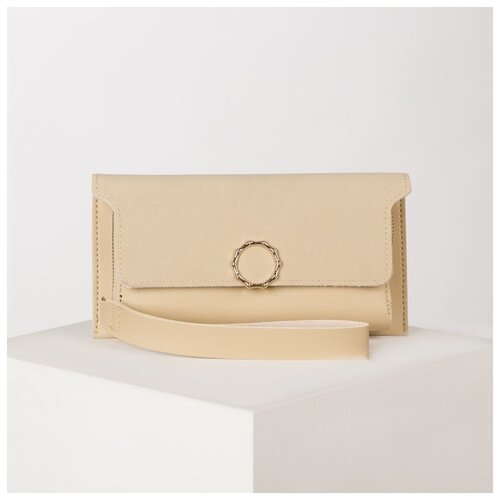 фото Кошелек жен тоня 06-01-01. 19*3*10,5 2 отд на молнии, д/карт, с ручкой, бежевый 4699918 сима-ленд